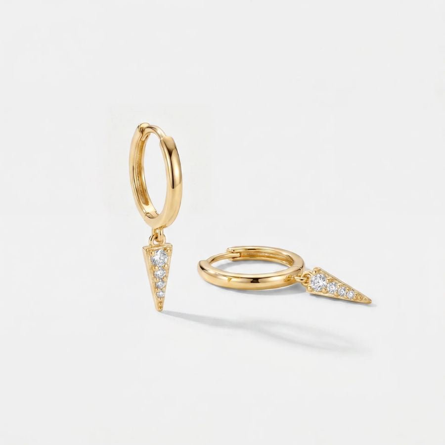 Guldhuggieörhängen - Vega Drop Pavé