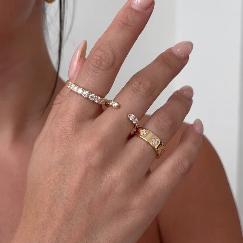 Tennisband Ring - Half Eternity CZ