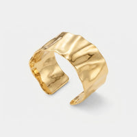 Guld Manchett Armband - Rippled Mirage