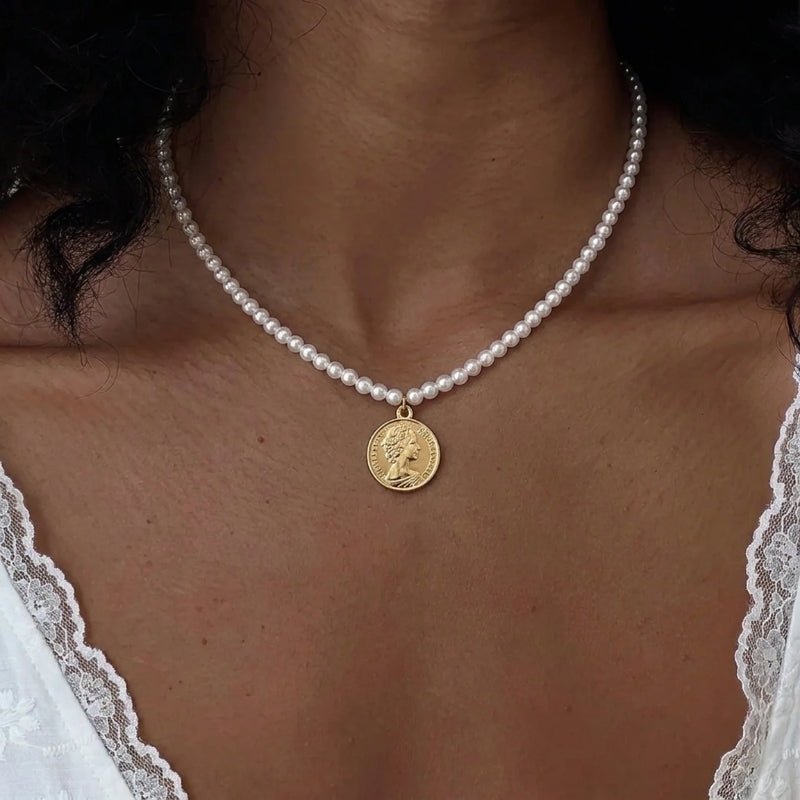 Mynt Pärl Halsband - Emily Layer