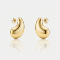 Tårdroppe Örhängen - Chunky Drop Guld