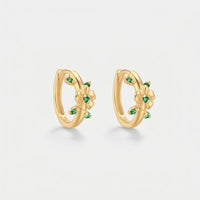 Blomma Hoop Örhängen - Wisdom Green