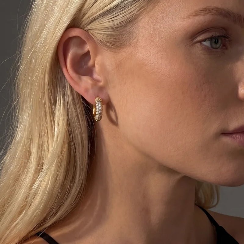 Geometriska U Hoop Örhängen - Mini