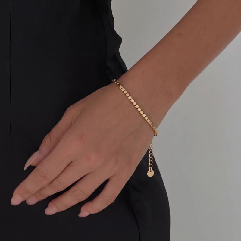 Guldstav Armband - T Bar Kedja