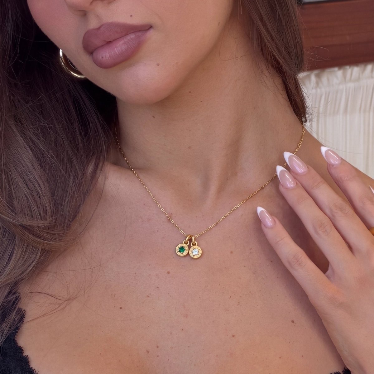 Star Charm Custom Birthstone Necklace | Moonela