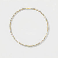 Kristall Choker Halsband - Guld Tennis