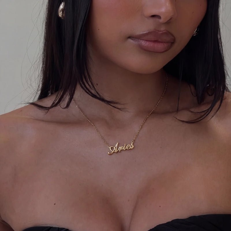 Stjärntecken Guld Personligt Halsband